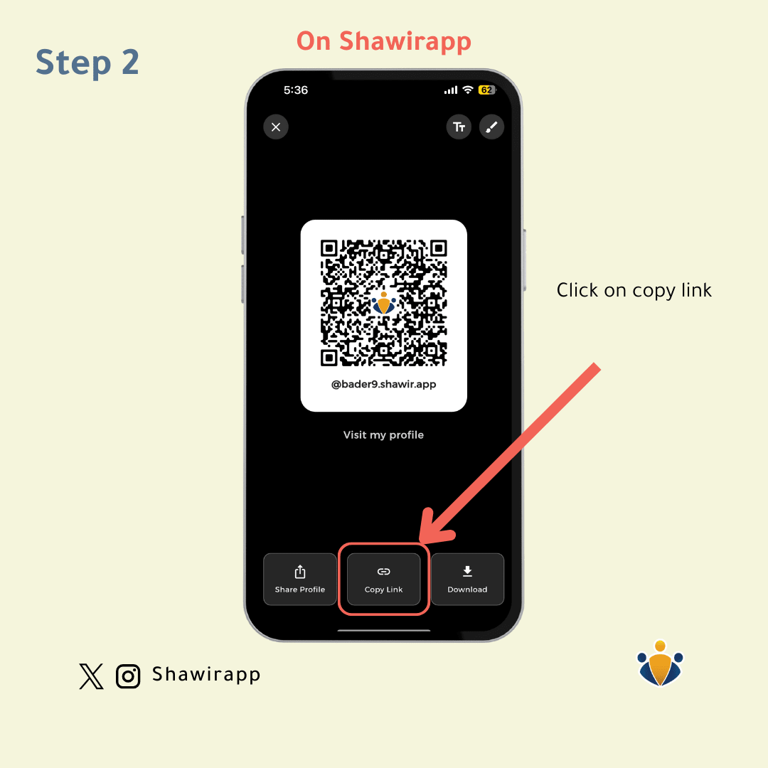Copy Shawir App URL